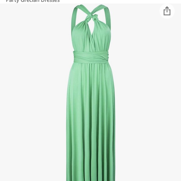 Multi Way Dress for Special Occasions Long Mint Green Color - Picture 1 of 10